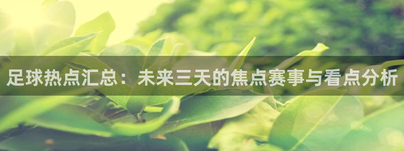 足球热点汇总：未来三天的焦点赛事与看点分析