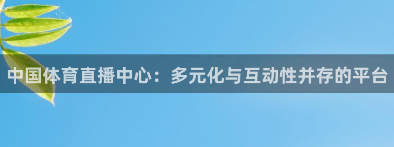 中国体育直播中心：多元化与互动性并存的平台