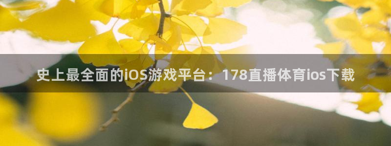 史上最全面的iOS游戏平台：178直播体育ios下载