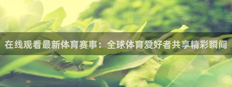 在线观看最新体育赛事：全球体育爱好者共享精彩瞬间